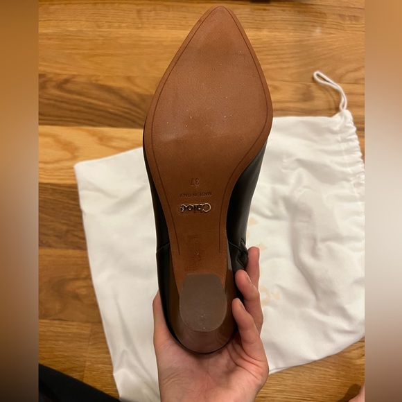 CHLOE OLI LEATHER ANKLE BOOTS - Picture 11 of 11